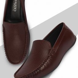 FAUSTO Men Textured Lightweight Loafers-picture-7