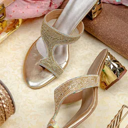 NR By Nidhi Rathi Women Embellished Party Block Sandals-image-69