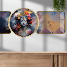 Aura Blue & Purple 1 Piece Wood Religious Wall Paintings-picture-41