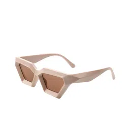 AUGEN Unisex Brown Lens & Brown Browline Sunglasses with-image-19