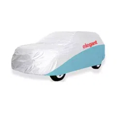 Elegant White & Blue Water Resistant Car Body Cover for Honda Brio-image-98