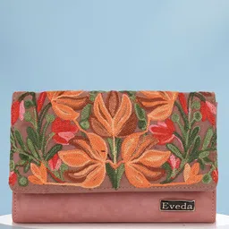EVEDA Women Floral Embellished Structured Shoulder Bag with Quilted-13