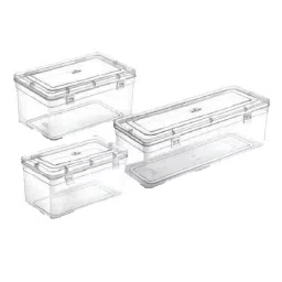 MyPlast COMPACK - 00 Kitchen Container Transparent Rectangular White (Pack of 5)-image-9