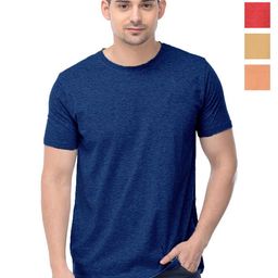 COLOR CAPITAL Unisex Pack Of 4 Solid Round Neck Cotton T-shirts-image-79