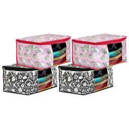 Kuber Industries Black Set of 4 Regular Drawer Organiser Organisers-18