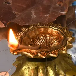 Indianshelf Textured Traditional Deepak For Aarti Diya-image-94