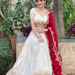 Aika Embroidered Ready to Wear Lehenga & Unstitched Blouse With Dupatta image 2