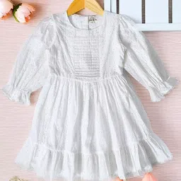Bella Moda Puff Sleeve Fit & Flare Dress-picture-17