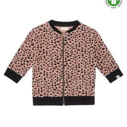 Turtledove London Full Sleeves All Over Printed Bomber Jacket  - Peach-image-9