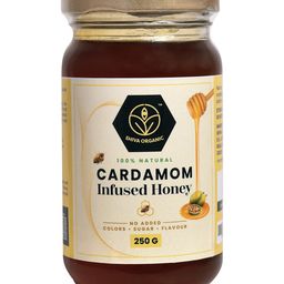 Shiva Organic Cardamom Infused Honey 100% Natural and Pure No Added Sugar No Added Color Flavour Unadulterated - 250 g-image-83