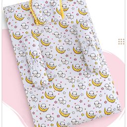 Babyhug 100% Cotton Bedding Set with Neck Pillow And Bolsters Set Sheep on Moon Print - Light Blue-picture-13