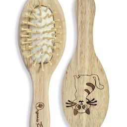 Organic B Junior Tangle Tamer Teak wood Paddle Hair Brush Oval Shaped-picture-28