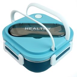 Little Surprise Box Rounded Square Stainless Steel Kids Lunch Box - Blue-picture-9