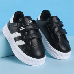 Babyoye Casual Shoes with Velcro Closure & Tape Detailing - Black-picture-40
