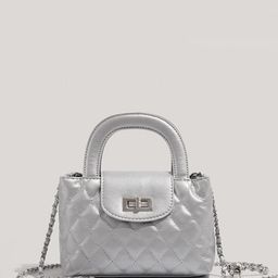 CORSICA Women Solid Structured Quilted Handheld Bag-image-75