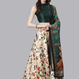 Kaizen TEXO FAB Printed Semi-Stitched Lehenga & Unstitched Blouse With Dupatta-picture-41