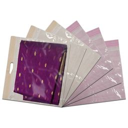 Kuber Industries Pink Set of 6 Regular Drawer Organiser Organisers-picture-55