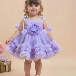 PINK LEAF Floral Balloon Dress-picture-17