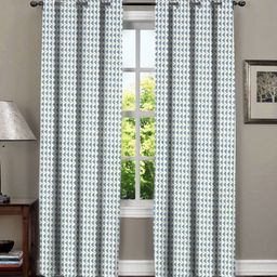RRC Grey & White Set of 2 Geometric Door Curtain-13