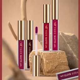 VOZO Set Of 4 Velvety Smooth Matte Liquid Lipstick- 4ml Each-103-105-201-204-14