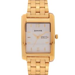 Sonata Men White & Gold-Toned Analogue Watch-37
