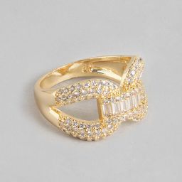 DressBerry Stone Studded Finger Ring-image-24