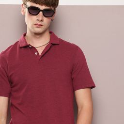 Kook N Keech Solid Polo Collar T-shirt-image-65