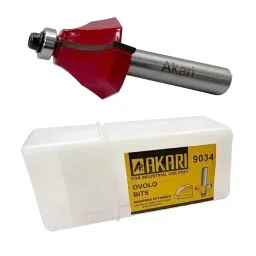Akari 9034 8 mm Shank Red and Silver Metal Ovolo Bit, RB-34 (Pack of 100)-image-12