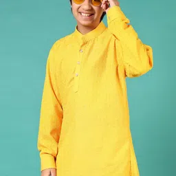V-Mart Boys Floral Regular Pure Cotton Kurta with Pyjamas-picture-13