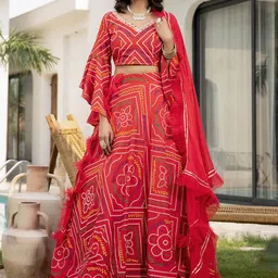 Chandbaali Printed Ready to Wear Lehenga & Blouse With Dupatta image 5
