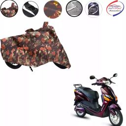 Auto Pearl Polyester Waterproof Two Wheeler Cover for Hero Electric Optima Plus,(Jungle Print)-image-59