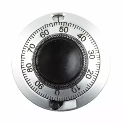 Vishay Circular Potentiometer Knob 46 mm Dia Black Indicator, 21PA11B10-21