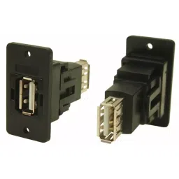 RS PRO Straight Panel Mount USB Connector 2 Port Type A to A, 2188308-image-16