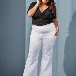 Amydus Women Plus Size Flared Trousers-picture-52