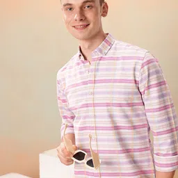 Mast & Harbour Men Standard Checked Pure Cotton Casual Shirt-picture-32