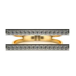 VALANOVA Sterling Silver Yellow Gold Plated 0.05Ct Lab Grown Diamond Ring-image-95