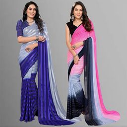 Moda Rapido Women Striped Satin Saree-image-73