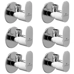 Cliquin Oppo Brass Wall Mount Chrome Finish Angle Valve with Wall Flange (Pack of 6 Pcs)-image-41