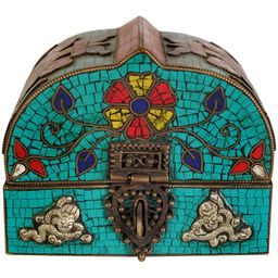 Exotic India Textured Brass Organiser-28