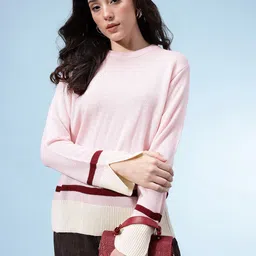 glitchez Contrast Detail Slit Sleeves Pullover-picture-45