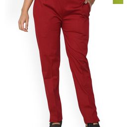 SRISARAS Women Pack Of 2 Mid-Rise Cotton Peg Trousers-picture-24