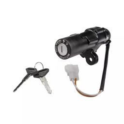 Deutsche Ignition Switch Lock Set for Bajaj Xcd-125/Bajaj Xcd-135/Bajaj Pulsar 135/Bajaj Pulsar 150 Ug4/Ug4.5 (2 Wires) 2 Keys-DEUS-0436D-8