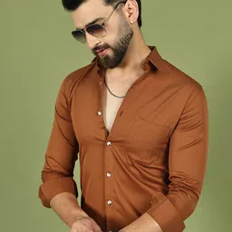 LOCOMOTIVE Classic Spread Collar Long Sleeves Pure Cotton Regular Fit Pocket Shirt-image-38
