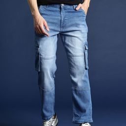 Mast & Harbour Men Light Fade Cargo Jeans-picture-21