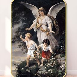 Livin'luxe White & Black Guardian Angel Wall Art-picture-32