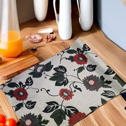 REVEXO Grey & Red Printed Water-Resistant Shelf Liner-9