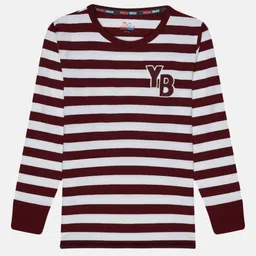 YOUNG BIRDS Boys Striped V-Neck Pockets T-shirt-image-17