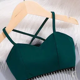 ADDYVERO Girls Solid Bralette Party Crop Top-41