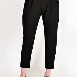 Frolic Rolic Women Comfort Slim Fit Easy Wash Pleated Trousers-image-21