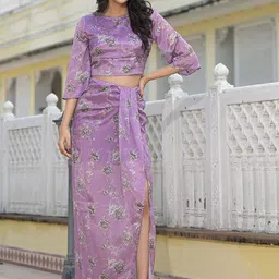 AKS Women Printed Skirt & Top Co-Ord Set-image-38
